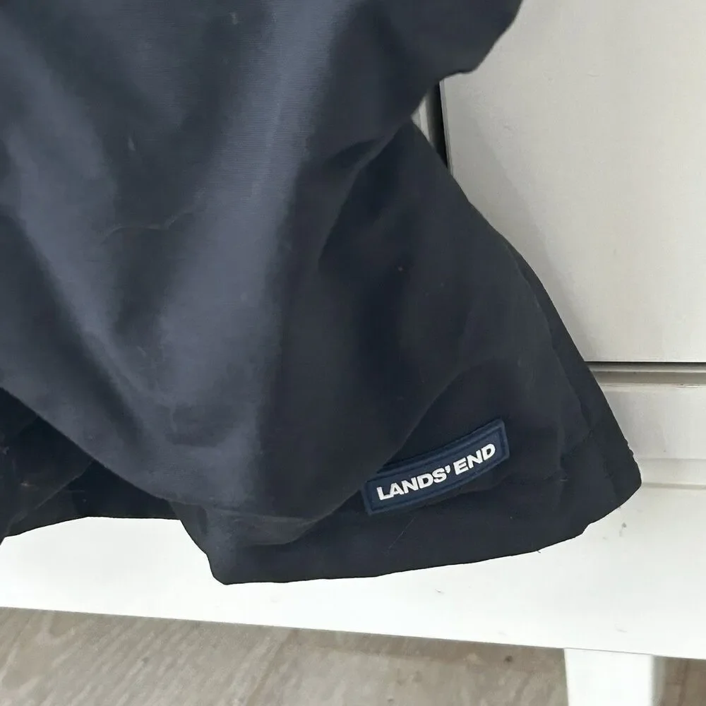 Lands' End Snow Pants Overalls Size 4 Black Grow-A-Longs Ski Outdoors Sled